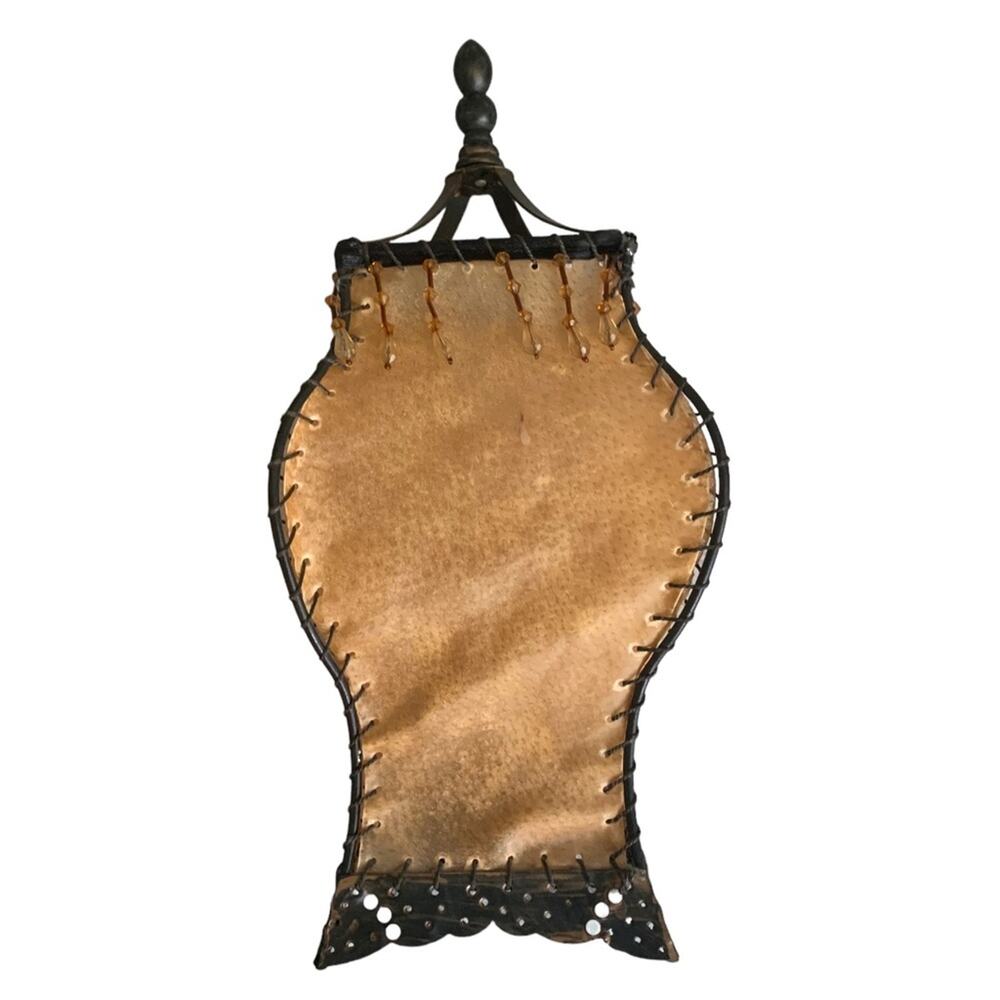 Hyde Leather Western Table Top Candle Light Lantern - Picture 3 of 7
